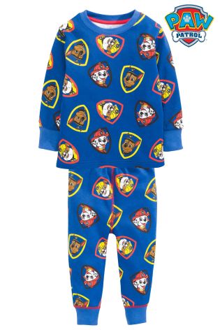Blue/Navy Paw Patrol All Over Print Snuggle Pyjamas Two Pack (12mths-6yrs)